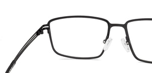 Black Rectangle Full Rim Unisex Eyeglasses by Vincent Chase-231405