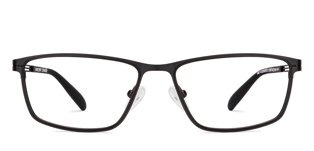 Black Rectangle Full Rim Unisex Eyeglasses by Vincent Chase-231407