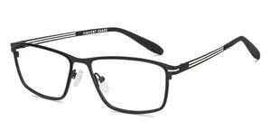 Black Rectangle Full Rim Unisex Eyeglasses by Vincent Chase-231407