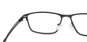 Black Rectangle Full Rim Unisex Eyeglasses by Vincent Chase-231407