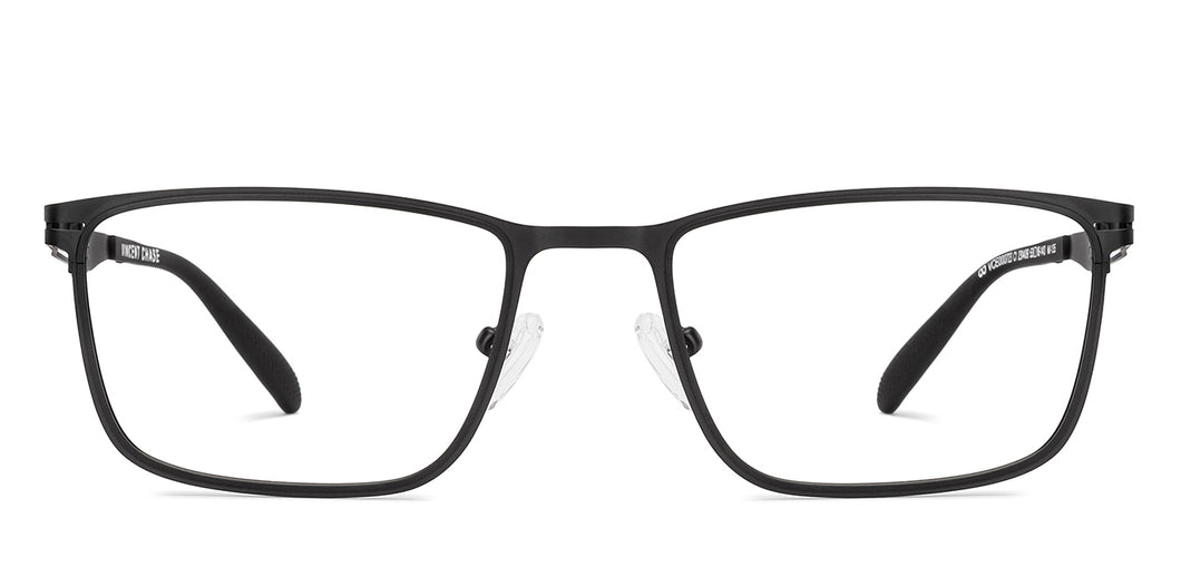 Black Rectangle Full Rim Unisex Eyeglasses by Vincent Chase-231409