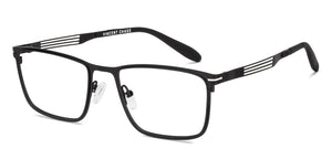 Black Rectangle Full Rim Unisex Eyeglasses by Vincent Chase-231409