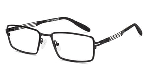 Black Rectangle Full Rim Unisex Eyeglasses by Vincent Chase-231440