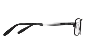 Black Rectangle Full Rim Unisex Eyeglasses by Vincent Chase-231440
