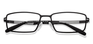 Black Rectangle Full Rim Unisex Eyeglasses by Vincent Chase-231440
