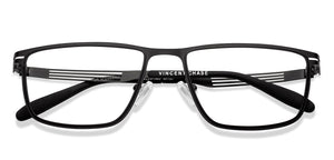 Black Rectangle Full Rim Unisex Eyeglasses by Vincent Chase-231441