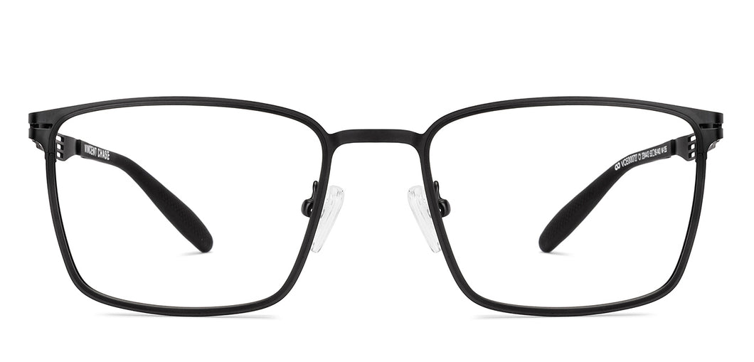 Black Rectangle Full Rim Unisex Eyeglasses by Vincent Chase-231443