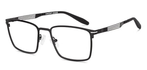 Black Rectangle Full Rim Unisex Eyeglasses by Vincent Chase-231443