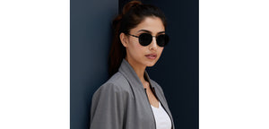 Black Round Full Rim Unisex Sunglasses by Lenskart-232721