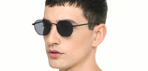Black Round Full Rim Unisex Sunglasses by Vincent Chase Polarized-221889