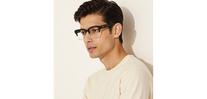 Black Rectangle Full Rim Unisex Eyeglasses by John Jacobs-236868