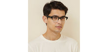 Load image into Gallery viewer, Black Rectangle Full Rim Unisex Eyeglasses by John Jacobs-236868