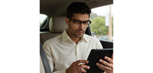 Load image into Gallery viewer, Black Rectangle Full Rim Unisex Eyeglasses by John Jacobs-236868