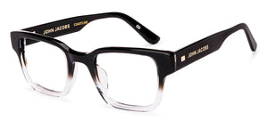 Black Rectangle Full Rim Unisex Eyeglasses by John Jacobs-236868