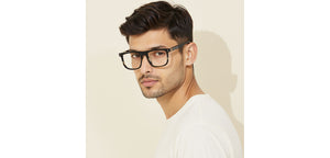 Black Square Full Rim Unisex Eyeglasses by John Jacobs-236877