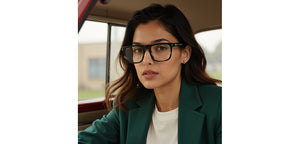 Black Square Full Rim Unisex Eyeglasses by John Jacobs-236877