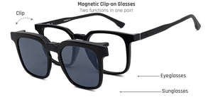 Black Square Full Rim Unisex Eyeglasses by Lenskart Air-225443