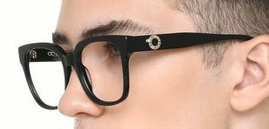 Black Square Full Rim Men Eyeglasses by Lenskart-219455