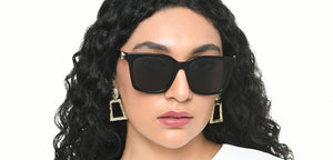 Black Square Full Rim Men Sunglasses by Lenskart-219453