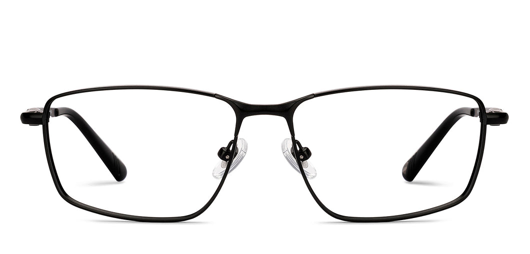 Black Square Full Rim Unisex Eyeglasses by Lenskart-235461