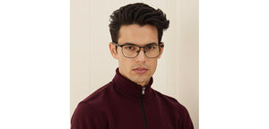 Black Square Full Rim Unisex Eyeglasses by Lenskart-235466