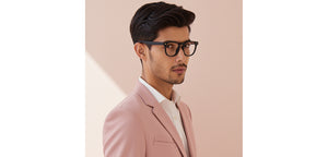 Black Square Full Rim Unisex Eyeglasses by Lenskart-235470