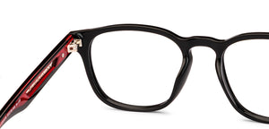 Black Square Full Rim Unisex Eyeglasses by Lenskart-235470