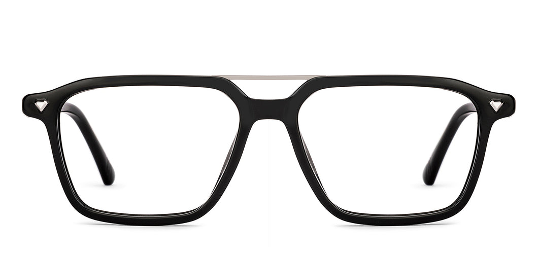 Black Square Full Rim Unisex Eyeglasses by Lenskart-235471