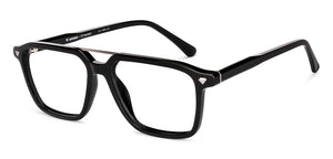 Black Square Full Rim Unisex Eyeglasses by Lenskart-235471