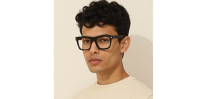 Black Square Full Rim Unisex Eyeglasses by Vincent Chase-235326