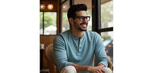 Black Square Full Rim Unisex Eyeglasses by Vincent Chase-235326