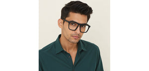 Black Square Full Rim Unisex Eyeglasses by Vincent Chase-224524