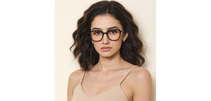 Black Geometric Full Rim Unisex Eyeglasses by Vincent Chase-228301