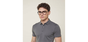 Black Geometric Full Rim Unisex Eyeglasses by Vincent Chase-228301