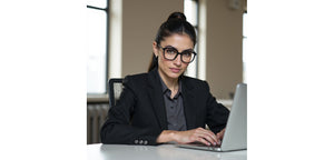 Black Geometric Full Rim Unisex Eyeglasses by Vincent Chase-228301