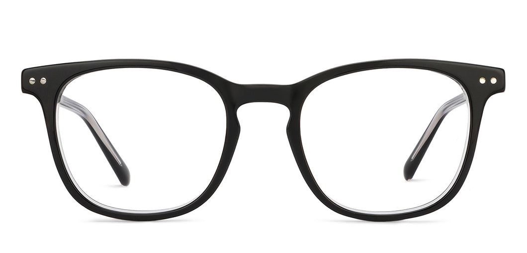 Black Wayfarer Full Rim Unisex Eyeglasses by Vincent Chase-217981