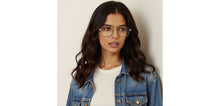 Load image into Gallery viewer, Black Gold Square Full Rim Unisex Eyeglasses by Vincent Chase-235213