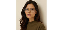Load image into Gallery viewer, Black Gold Square Full Rim Unisex Eyeglasses by Vincent Chase-235213