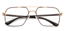 Load image into Gallery viewer, Black Gold Square Full Rim Unisex Eyeglasses by Vincent Chase-235213