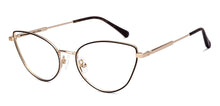 Load image into Gallery viewer, Black Gold Cat Eye Full Rim Women Eyeglasses by Lenskart-220686