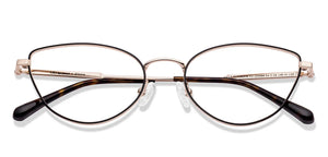 Black Gold Cat Eye Full Rim Women Eyeglasses by Lenskart-220686