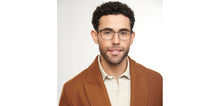 Load image into Gallery viewer, Black Rectangle Full Rim Men Eyeglasses by Fossil-207561
