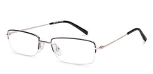 Load image into Gallery viewer, Black Rectangle Half Rim Unisex Eyeglasses by Vincent Chase-219725