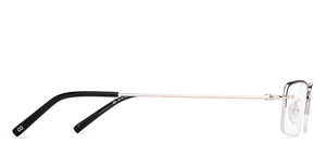 Black Rectangle Half Rim Unisex Eyeglasses by Vincent Chase-219725