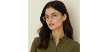 Load image into Gallery viewer, Black Gold Rectangle Full Rim Unisex Eyeglasses by Vincent Chase-235219