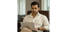 Load image into Gallery viewer, Black Gold Rectangle Full Rim Unisex Eyeglasses by Vincent Chase-235219