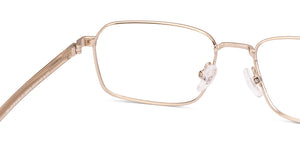 Black Gold Rectangle Full Rim Unisex Eyeglasses by Vincent Chase-235219