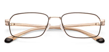 Load image into Gallery viewer, Black Gold Rectangle Full Rim Unisex Eyeglasses by Vincent Chase-235219