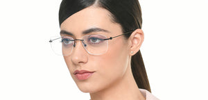 Black Rectangle Rimless Unisex Eyeglasses by Lenskart Air-222531