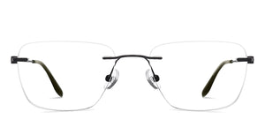 Black Rectangle Rimless Unisex Eyeglasses by Lenskart Air-222531
